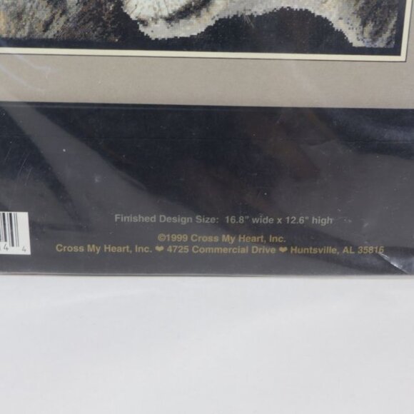 Classic Cross Stitch Kit Mates Wolves Outdoor Wildlife Animal 16.8" x 12.6" - Picture 4 of 6